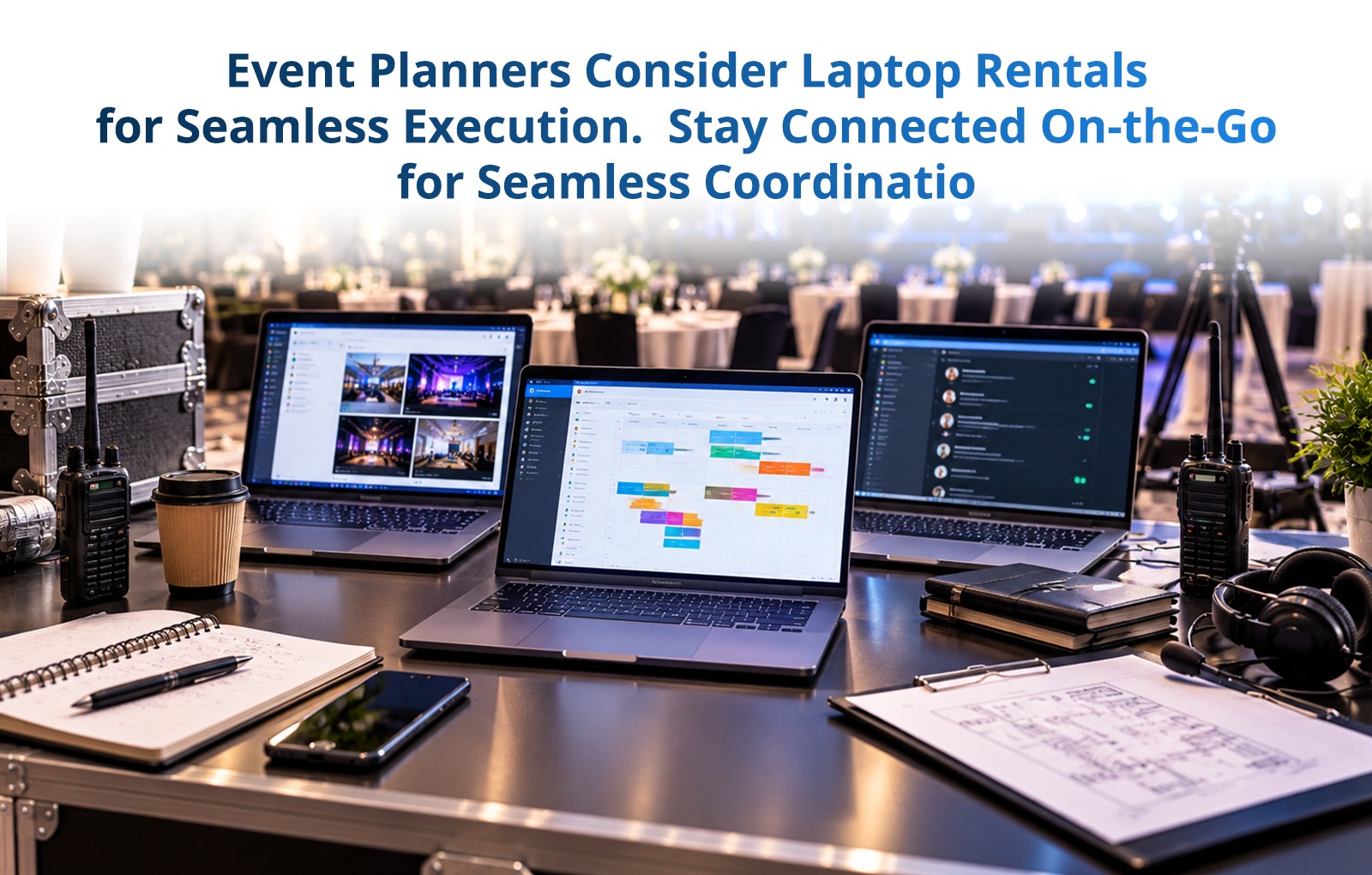 Event Planners Consider Laptop Rentals for Seamless Execution. Stay Connected On-the-Go for Seamless Coordination